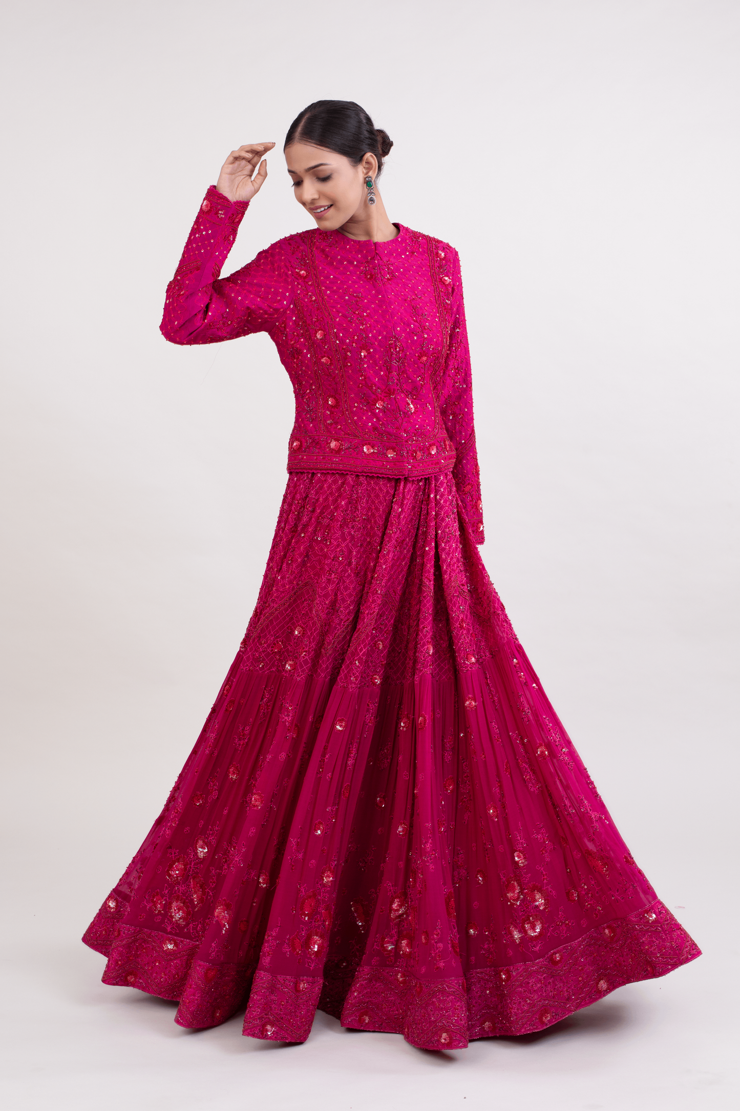 FS 125 // Rani blouse with lehenga.