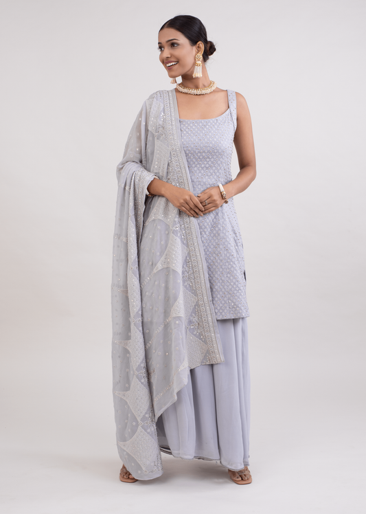 FS 103// Grey chanderi with palazzo