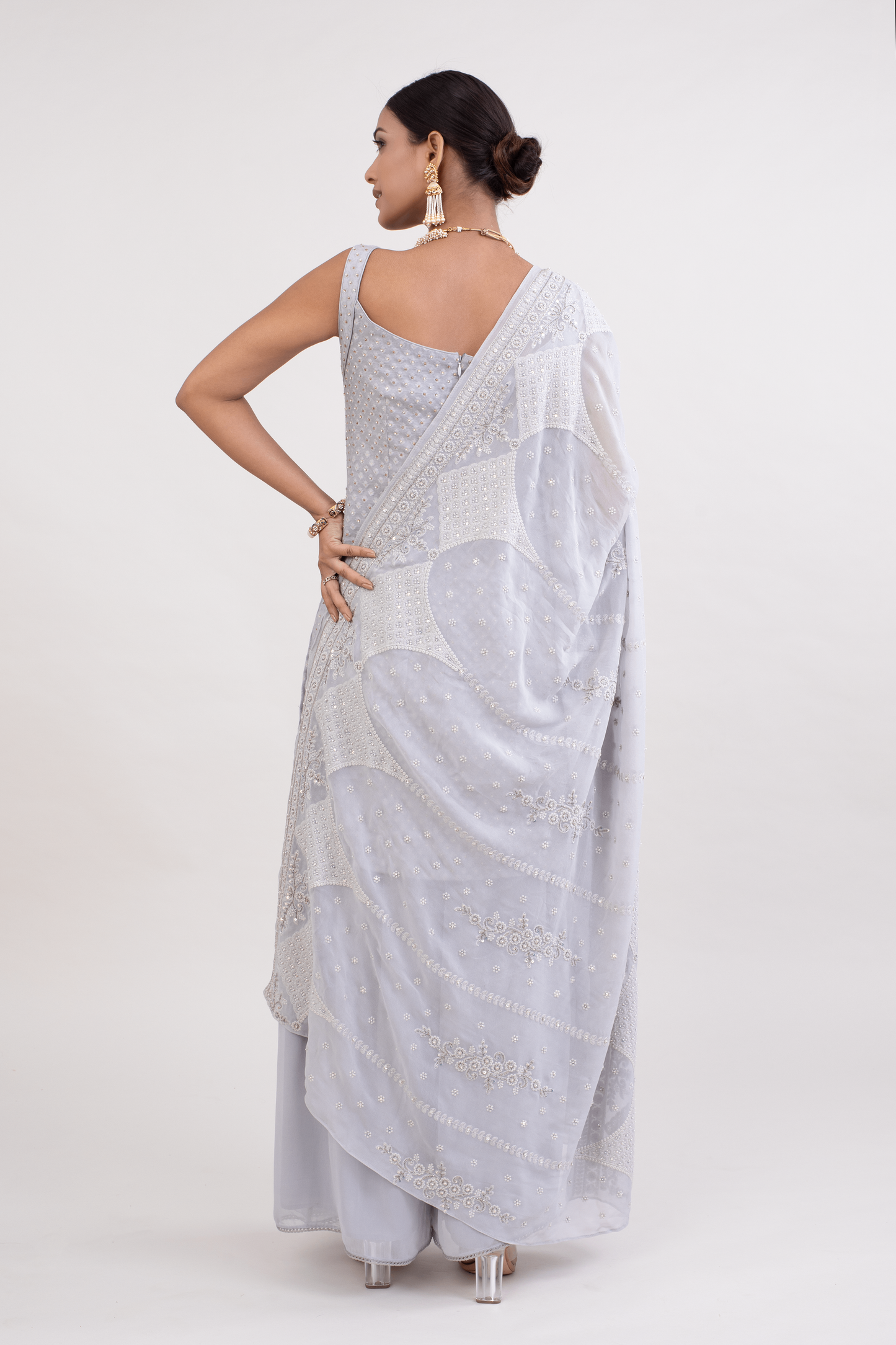 FS 103// Grey chanderi with palazzo