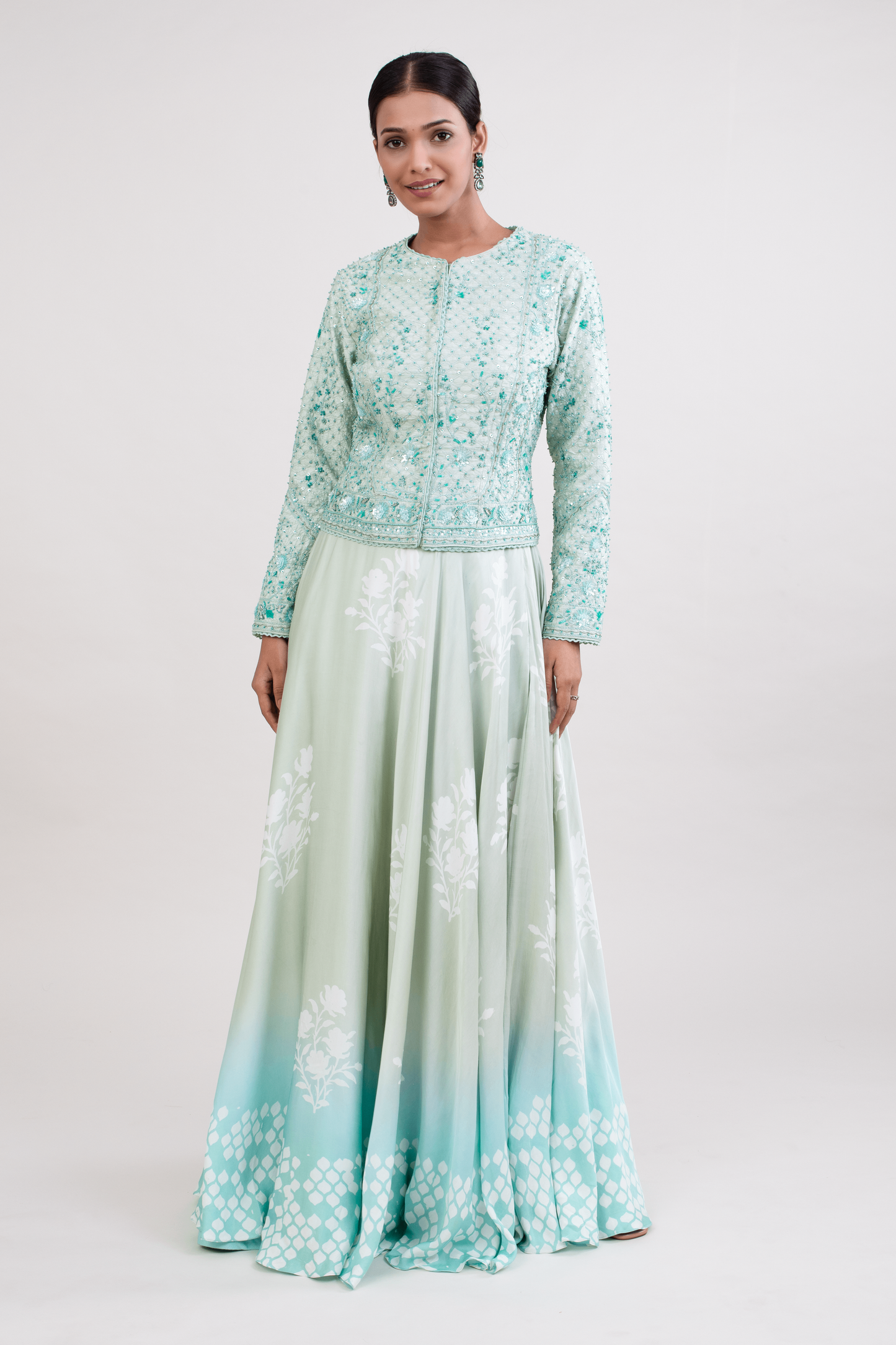 FS 101 // Firoza blouse with dicharge cotton modal skirt