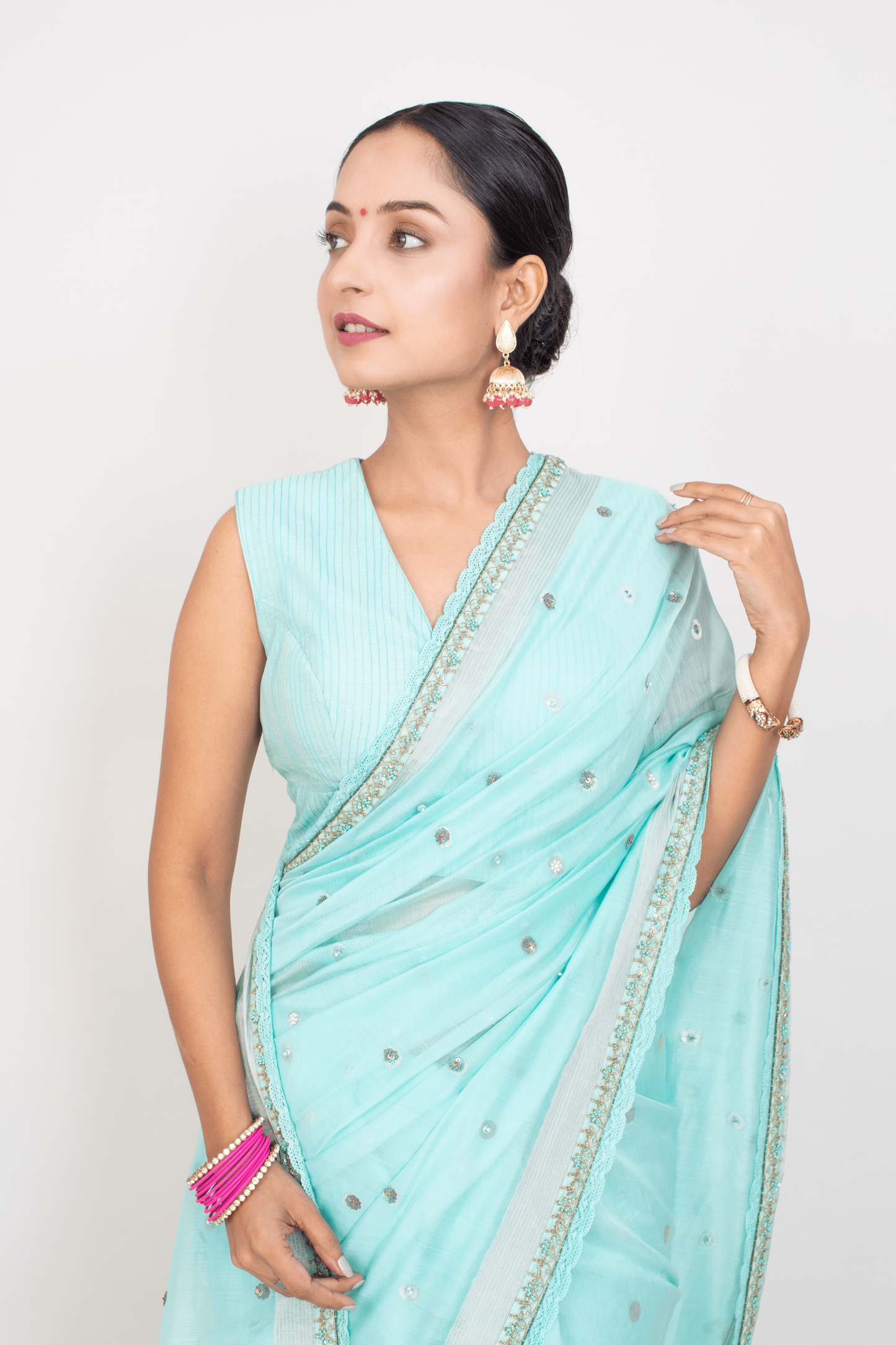 FS 114// Firoza silk cotton saree